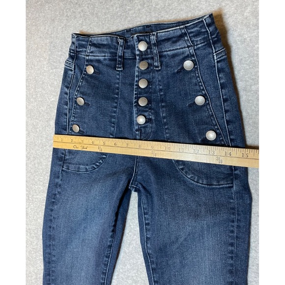Seven For All Mankind Skinny Jeans Womens 25 Button Fly High‎ Rise - Picture 7 of 12